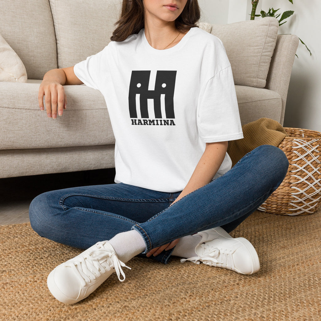 Harmiina Logo T-Shirt — Minimalist Black Graphic Tee