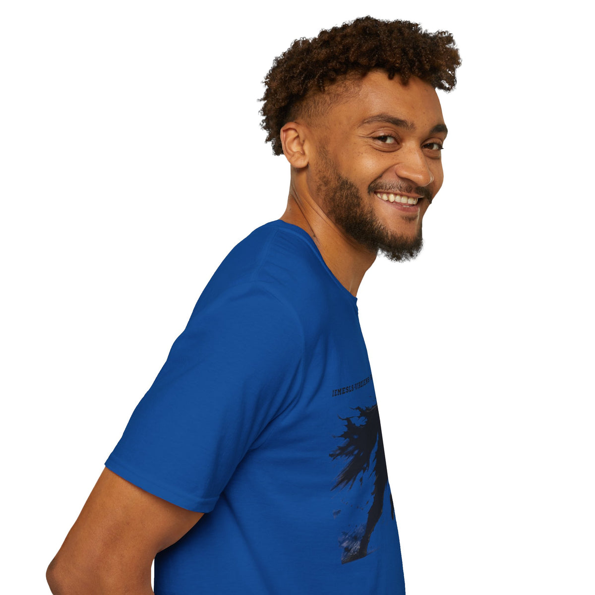 Samurai Silhouette T-Shirt — 'Iemesls‑Virziens‑Kustība‑Rezultāts' Inspirational Graphic Tee